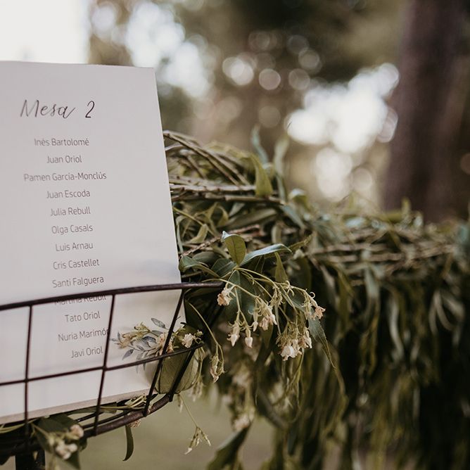 Table Plan Wedding Stationery | Authentic Spanish Wedding at Masia Ribas, Barcelona | Sara Lobla Photography