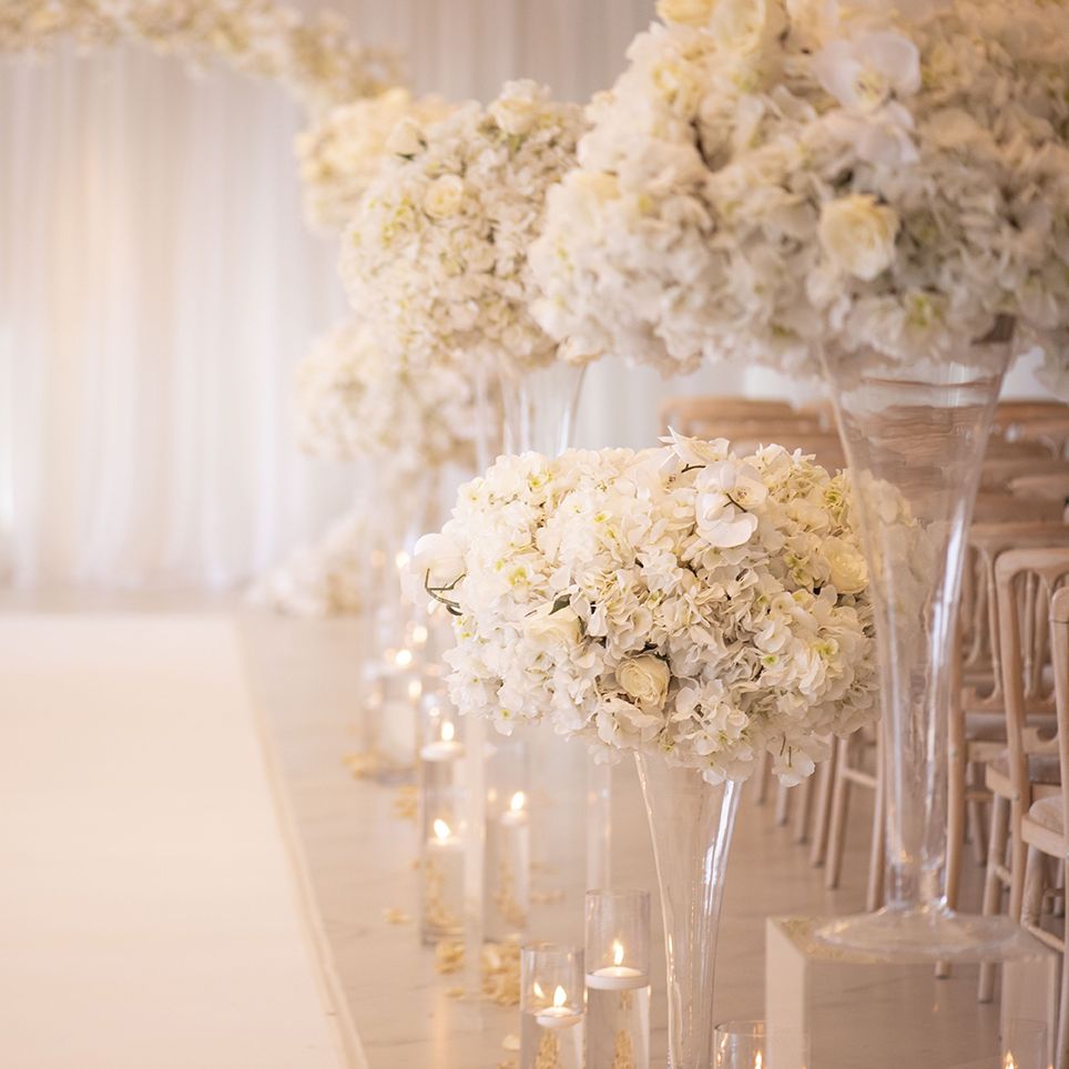 White Flower Installations