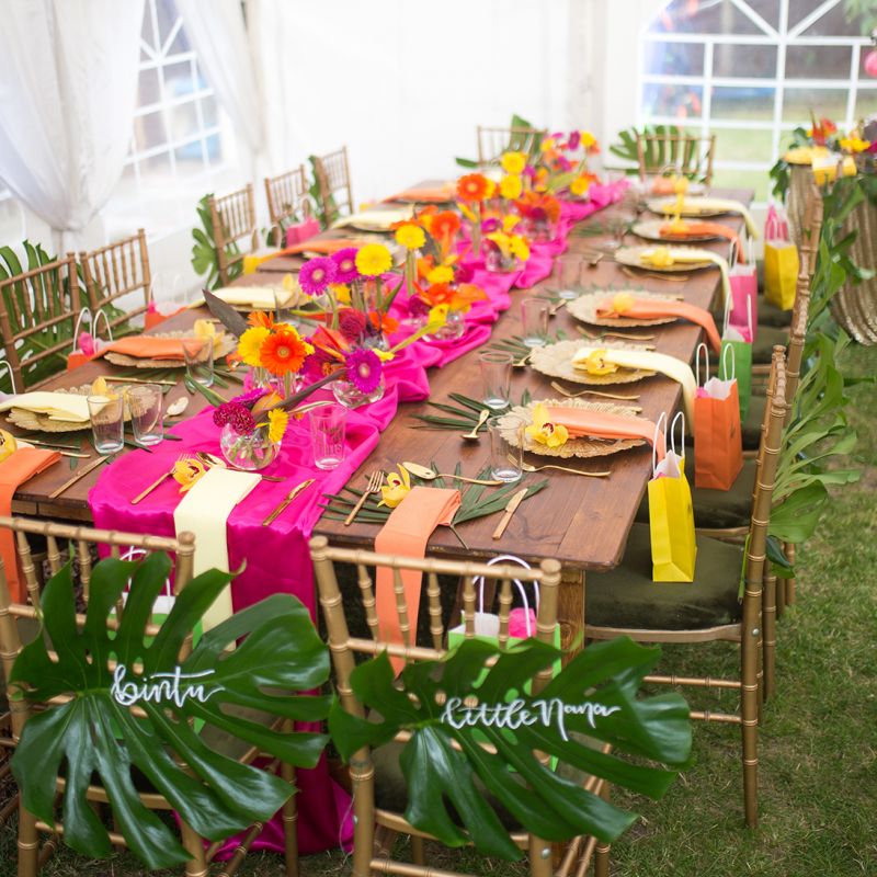 Tropical wedding theme
