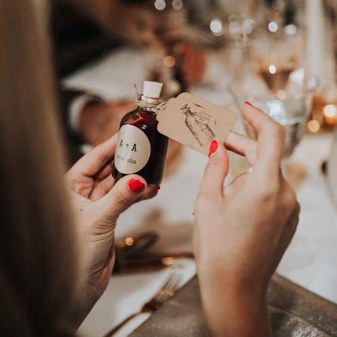 Personalised wedding favours