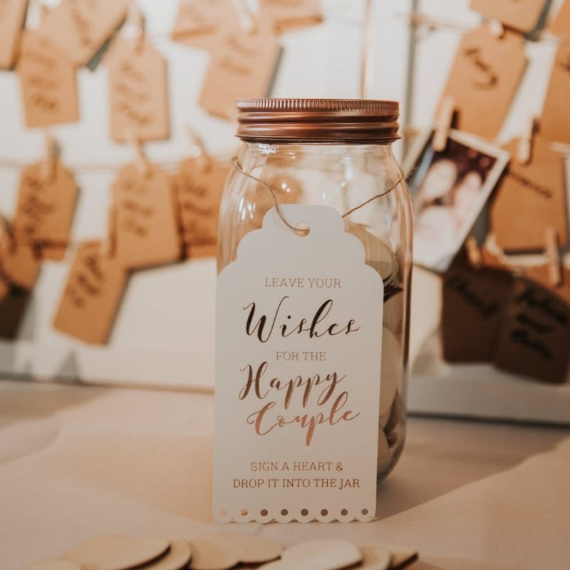Leave your wish for the happy couple jar