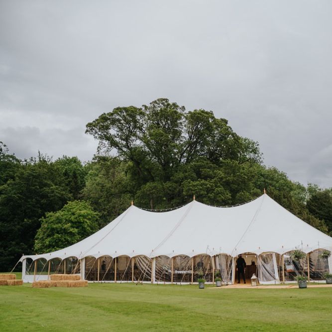 Marquee reception at Newburgh Priory in Spring