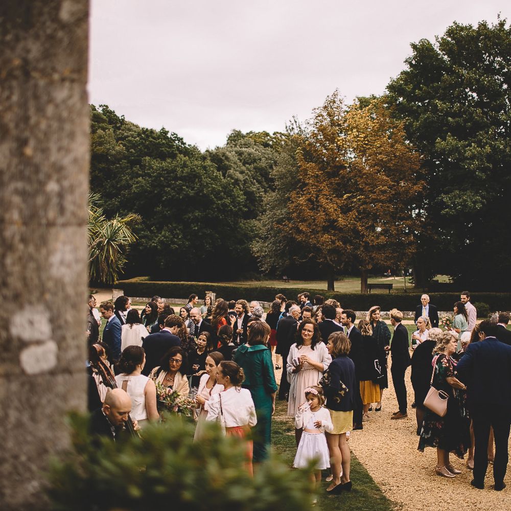 Wedding Guests Outside The Wedding Venue