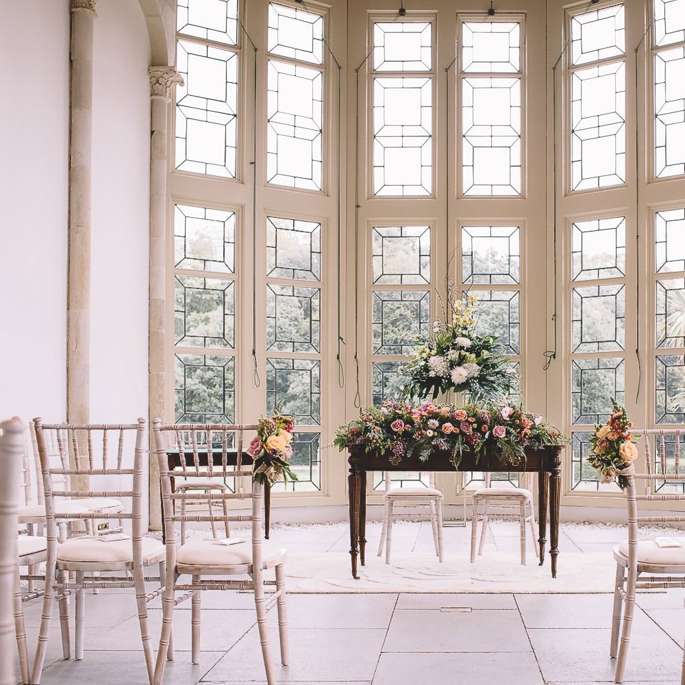 Wedding Ceremony Room at Highcliffe Castle in Dorset