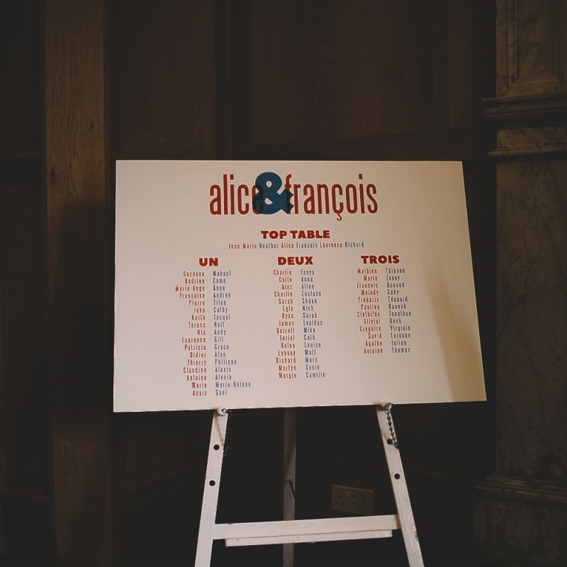 Blue and Red Table Plan