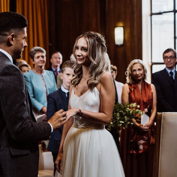 Bride and groom tie the knot at Stoke Newington Town Hall