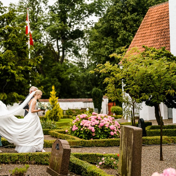 Bridal Party | Bridesmaids in Wrap ReWritten Dresses | Elegant Bride in Caroline Castigliano Wedding Dress | Traditional Green/Blue Danish Wedding at Scandinavian Country House, Jomfruens Egede in Faxe, Denmark | John Barwood Photography