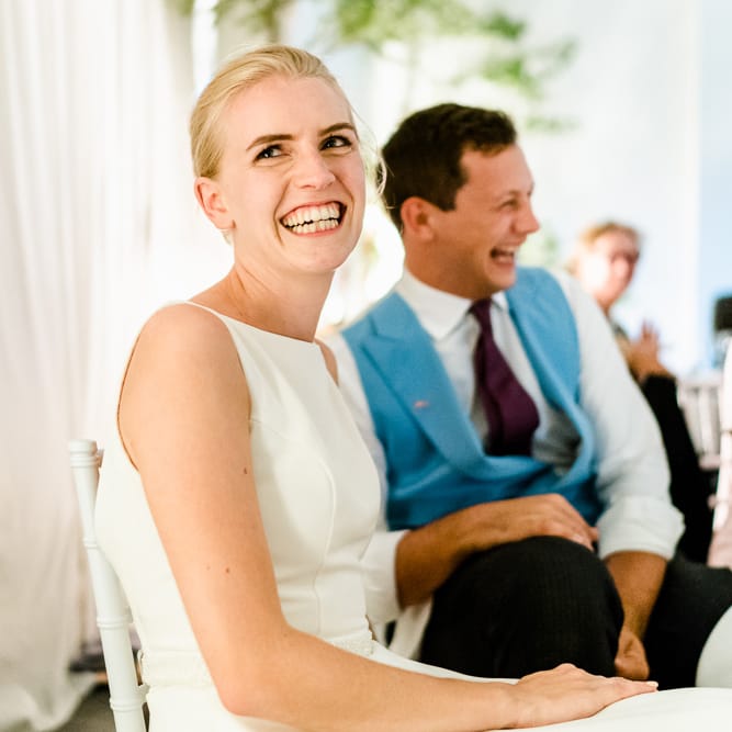 Speeches | Bride in Caroline Castigliano Wedding Dress | Groom in Henry Herbert Tailors Morning Suit | Traditional Green/Blue Danish Wedding at Scandinavian Country House, Jomfruens Egede in Faxe, Denmark | John Barwood Photography