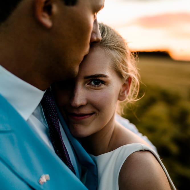 Bride in Caroline Castigliano Wedding Dress | Groom in Henry Herbert Tailors Morning Suit | Traditional Green/Blue Danish Wedding at Scandinavian Country House, Jomfruens Egede in Faxe, Denmark | John Barwood Photography
