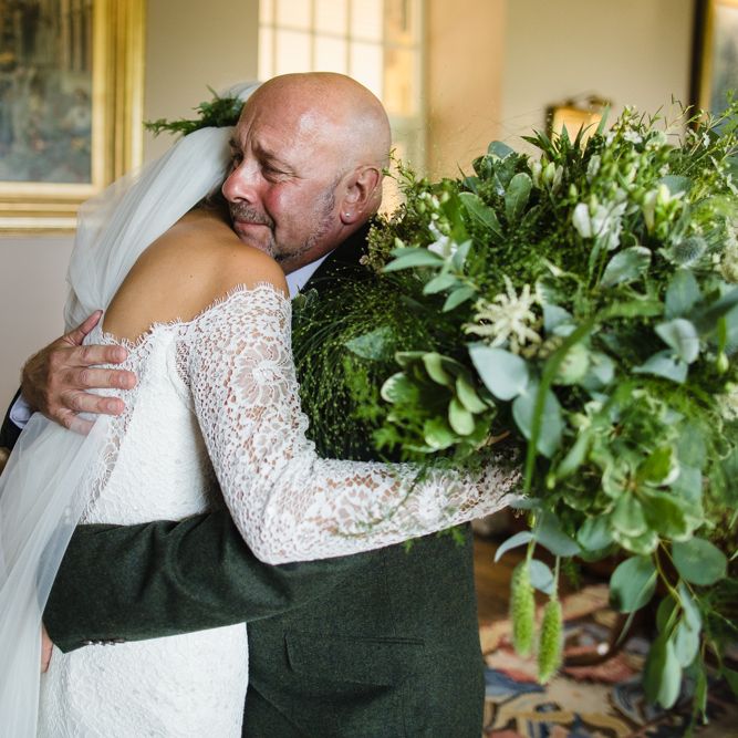 Foliage Wedding Bouquet // Dewsall Court Wedding With Bride In Fishtail Gown 'Adele' By Augusta Jones With Images From Chris Barber Photography And Film From Blooming Lovely Films