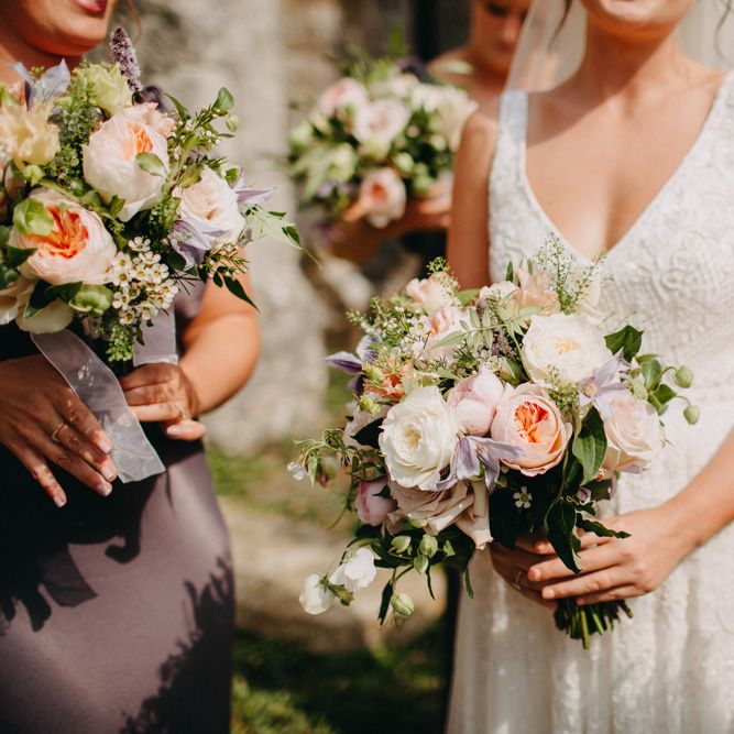 Flowers from Topiary Tree | Church Wedding Ceremony | Bride in Karen Willis Holmes | Groom in Custom Made Suit by Suit Supply | Summer Wedding at Family Home in Kent | Glass Marquee from Academy Marquees | Frances Sales Photography