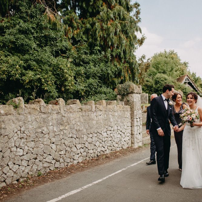 Church Wedding Ceremony | Bride in Karen Willis Holmes | Groom in Custom Made Suit by Suit Supply | Summer Wedding at Family Home in Kent | Glass Marquee from Academy Marquees | Frances Sales Photography