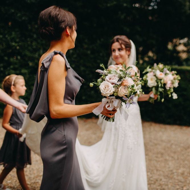 Flowers from Topiary Tree | Church Wedding Ceremony | Bride in Karen Willis Holmes | Groom in Custom Made Suit by Suit Supply | Summer Wedding at Family Home in Kent | Glass Marquee from Academy Marquees | Frances Sales Photography