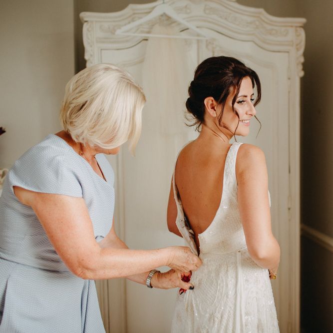 Church Wedding Ceremony | Bride in Karen Willis Holmes | Groom in Custom Made Suit by Suit Supply | Summer Wedding at Family Home in Kent | Glass Marquee from Academy Marquees | Frances Sales Photography