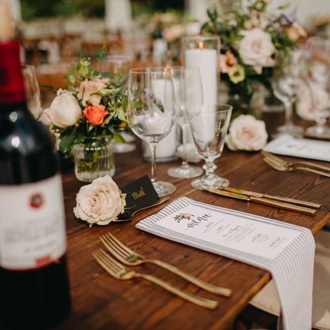 Hand Stitched Linen Napkins | Bride in Karen Willis Holmes | Groom in Custom Made Suit by Suit Supply | Summer Wedding at Family Home in Kent | Glass Marquee from Academy Marquees | Frances Sales Photography
