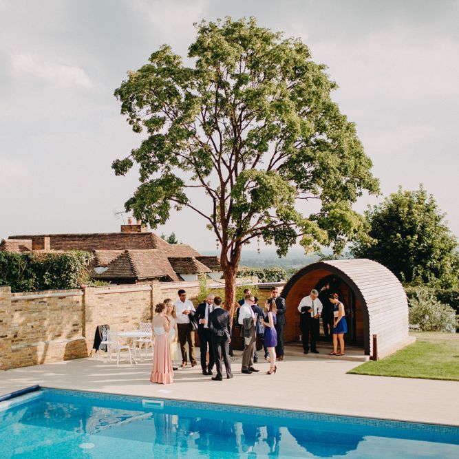 Venue | Bride in Karen Willis Holmes | Groom in Custom Made Suit by Suit Supply | Summer Wedding at Family Home in Kent | Glass Marquee from Academy Marquees | Frances Sales Photography