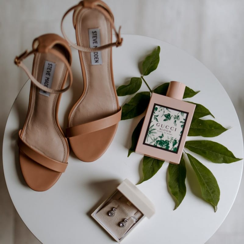 Blush pink Steve Madden bridal shoes