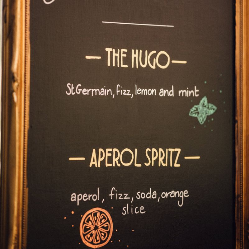 Spritz Bar Menu