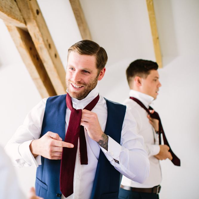 Groomsmen Wedding Morning Preparations | DIY Country Wedding at Warborne Farm, Lymington | Camilla Arnhold Photography