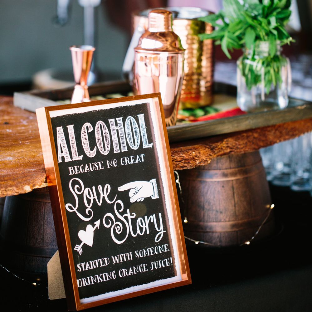 Bar Wedding Sign | DIY Country Wedding at Warborne Farm, Lymington | Camilla Arnhold Photography
