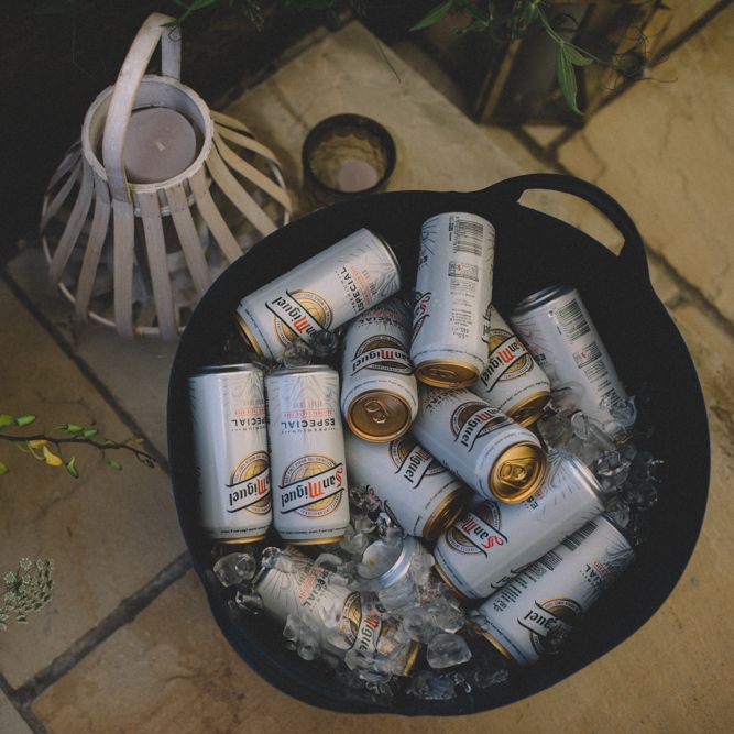 Beer In Bucket For At Home Wedding // Image By Carrie Lavers Photography