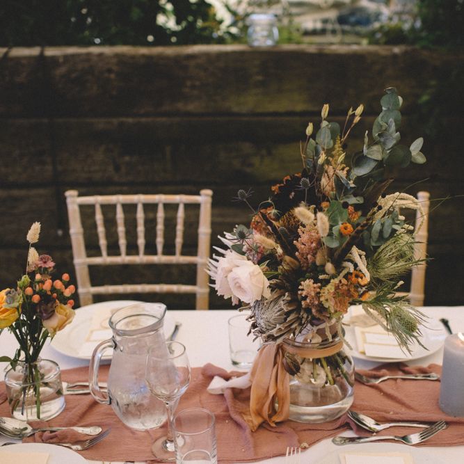 BBQ Wedding On Family Farm Planned In Just 6 Weeks // Images By Carrie Lavers Photography // Bride In Vintage Lace Jane Bourvis Gown