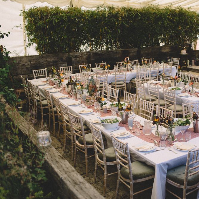 BBQ Wedding On Family Farm Planned In Just 6 Weeks // Images By Carrie Lavers Photography // Bride In Vintage Lace Jane Bourvis Gown