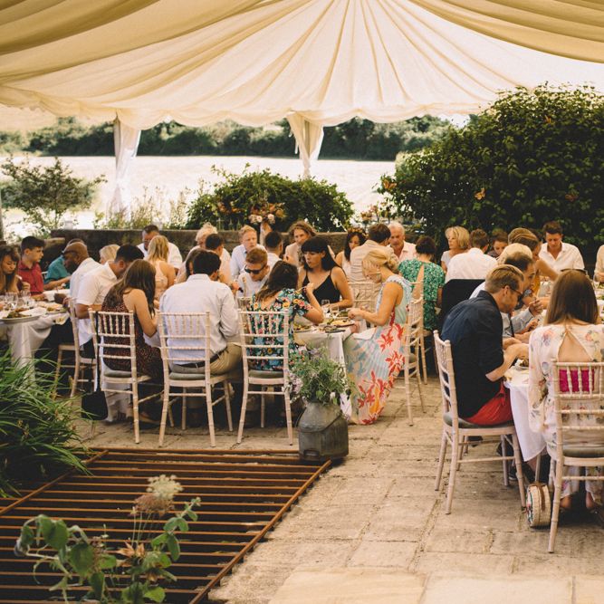 BBQ Wedding On Family Farm Planned In Just 6 Weeks // Images By Carrie Lavers Photography // Bride In Vintage Lace Jane Bourvis Gown