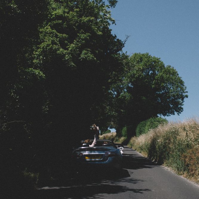 Vintage Car Wedding Transport // Image By Carrie Lavers Photography