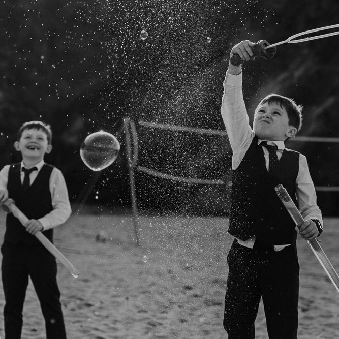 Bubbles | Wedding Entertainment | Lusty Glaze Beach Wedding Newquay Cornwall | Alexa Poppe Photography