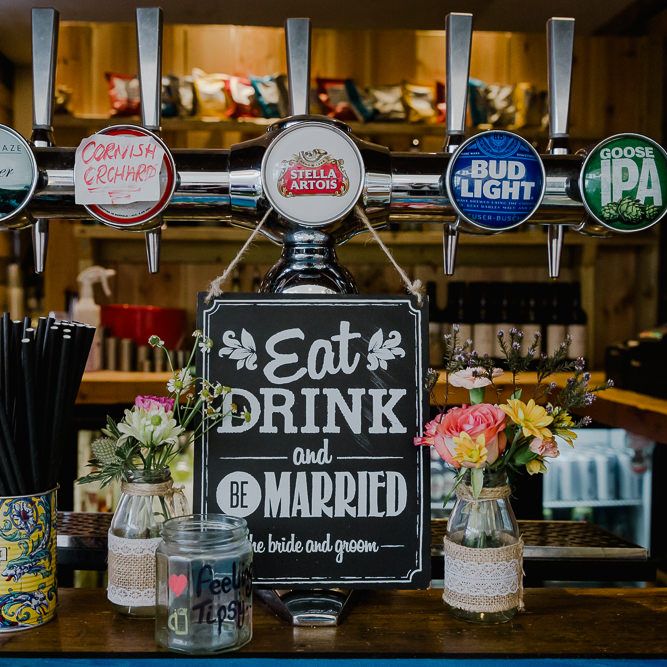 Chalkboard Wedding Sign | Lusty Glaze Beach Wedding Newquay Cornwall | Alexa Poppe PhotographyLusty Glaze Beach Wedding Newquay Cornwall | Alexa Poppe Photography