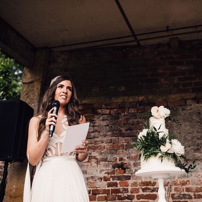 Bride Making A Speech On Wedding Day // Images From Samuel Docker Photography