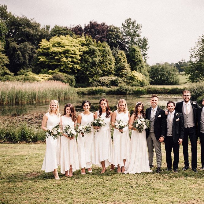 Wedding Party In Ivory And Grey // Image By Samuel Docker Photography
