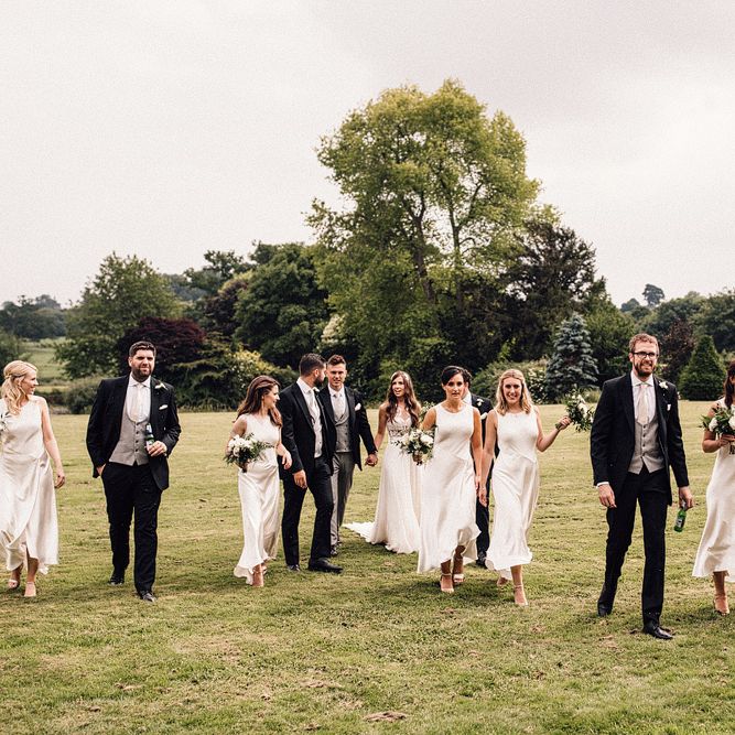 Wedding Party In Ivory And Grey // Image By Samuel Docker Photography