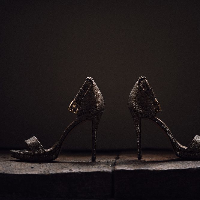 Metallic Heels By Michael Kors For Bride // Image By Samuel Docker Photography