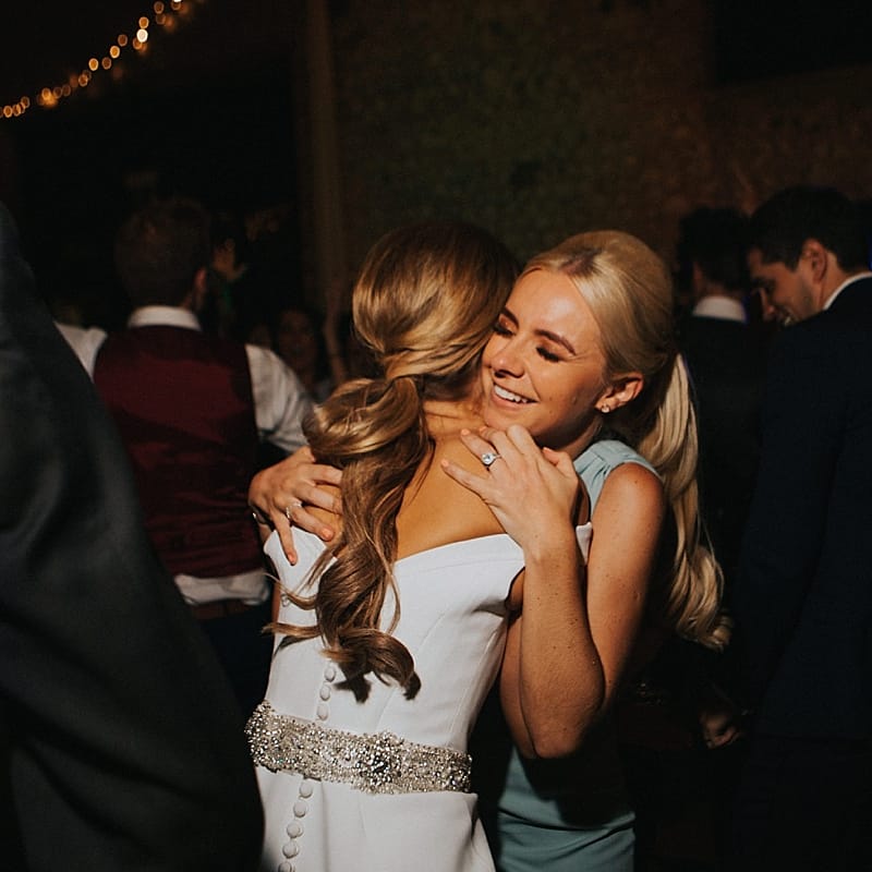 Bride in Suzanne Neville Bardot Nouveau Wedding Dress | Pastel Pink &amp; Mint Green Wedding at Granary Estates Suffolk | Julia &amp; You Photography