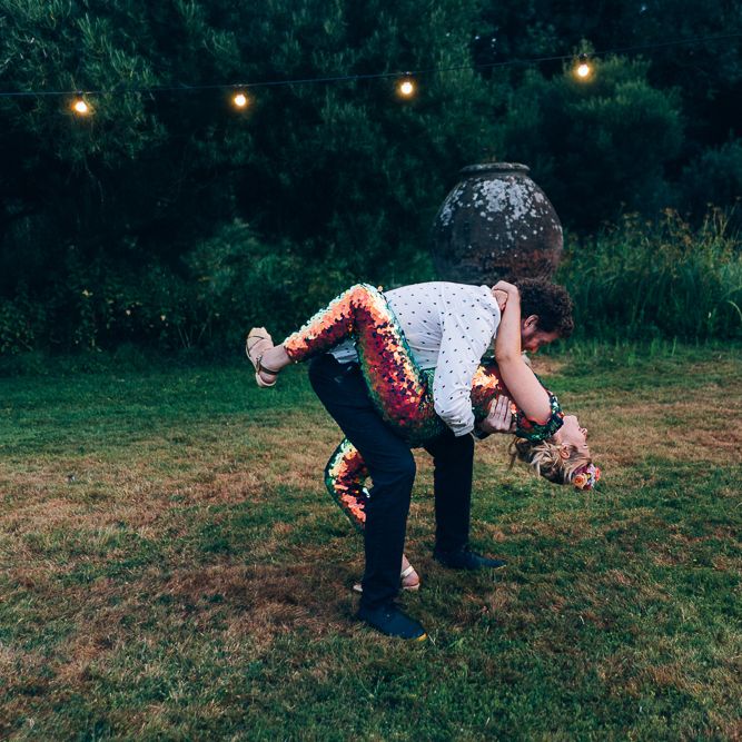 Bride In Sequinned Jumpsuit // Images By Casey Avenue Photography