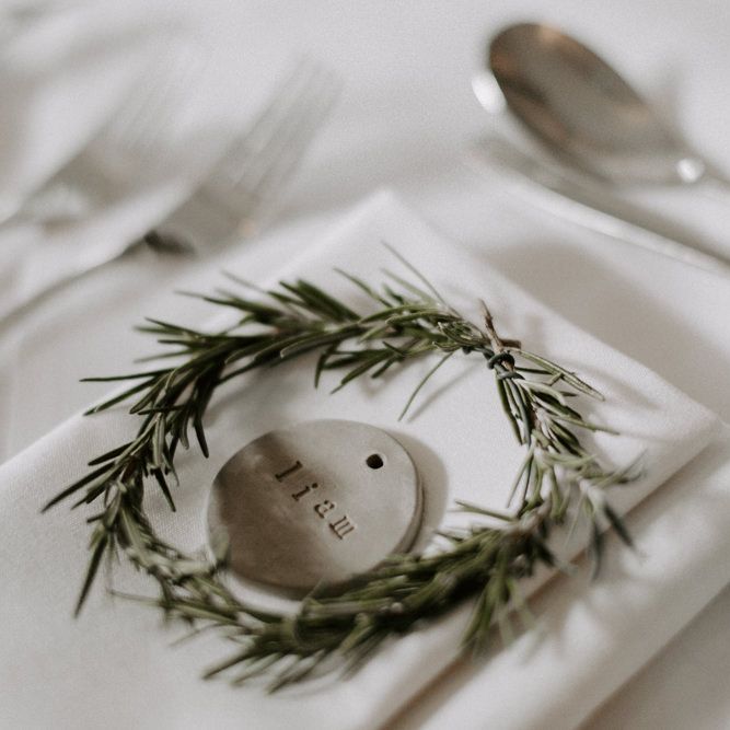 Clay Place Settings For Wedding Guests // Images By Grace Elizabeth Photo And Film