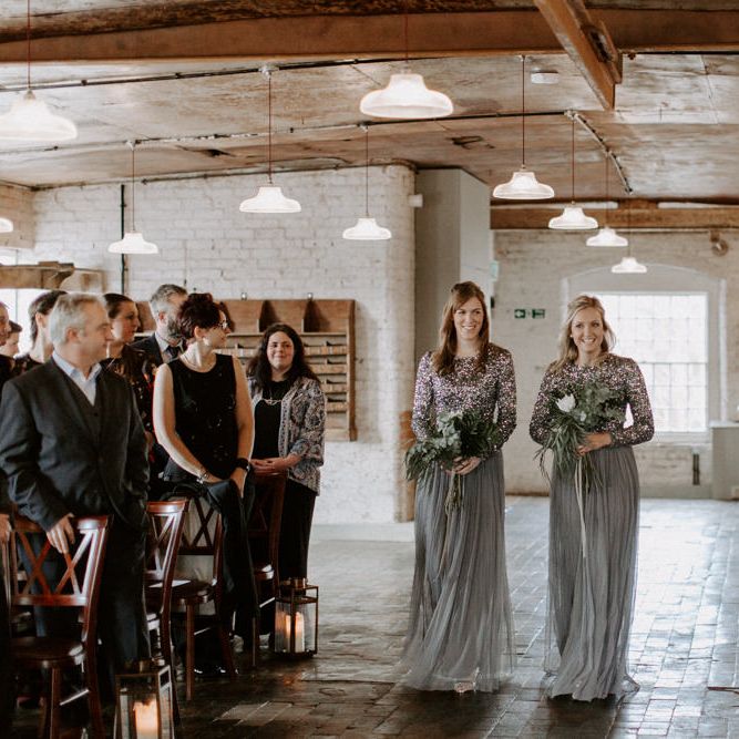 Bridesmaids In Charcoal Grey // Images By Grace Elizabeth Photo And Film