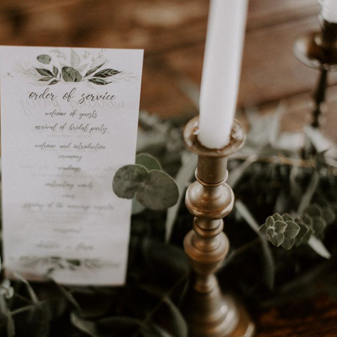Foliage Motif Wedding Stationery  // Images By Grace Elizabeth Photo And Film