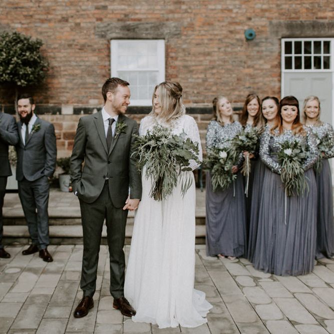 Bridesmaids In Charcoal Grey // Images By Grace Elizabeth Photo And Film