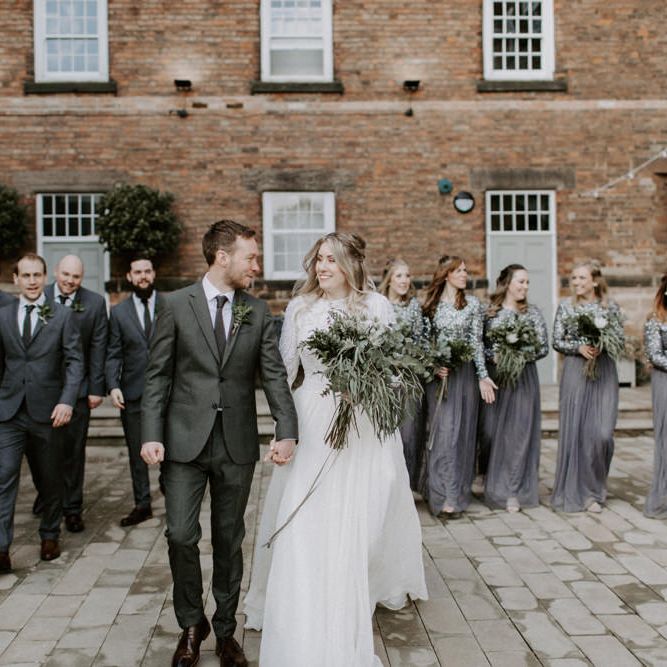Bridesmaids In Charcoal Grey // Images By Grace Elizabeth Photo And Film