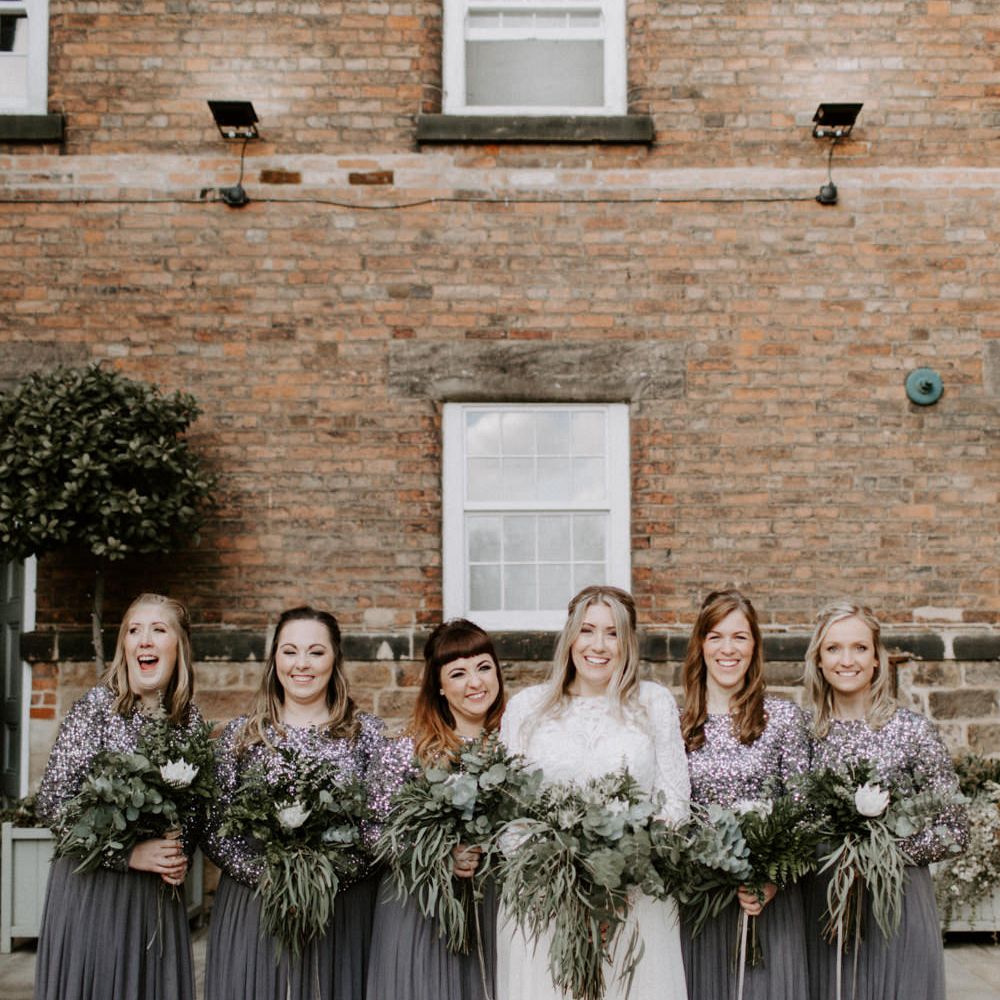 Bridesmaids In Charcoal Grey // Images By Grace Elizabeth Photo And Film