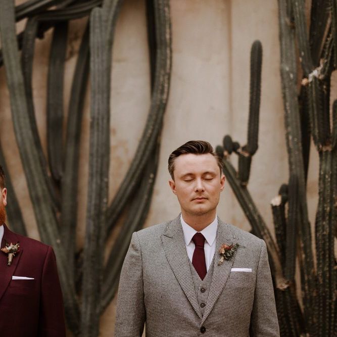 Groom and Groom portrait by The Curries