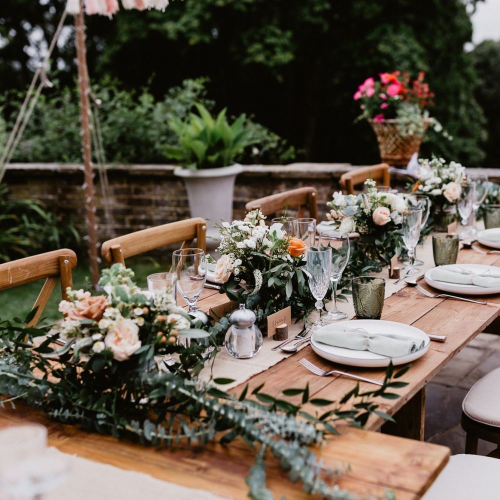 wedding flower centrepiece for outdoor 2020 wedding