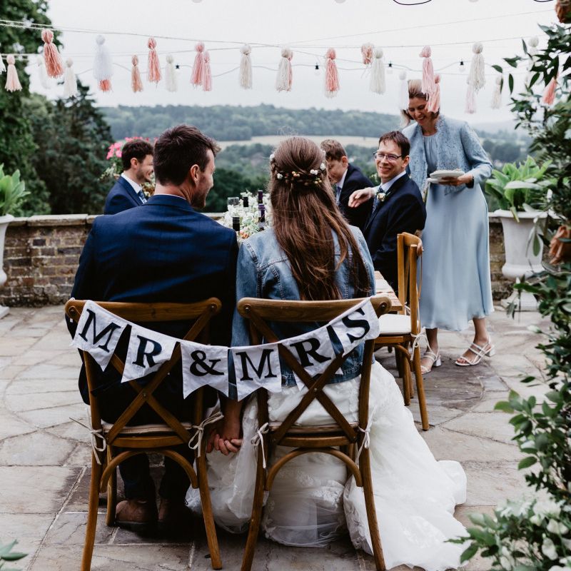 Mr &amp; Mrs Chair back wedding decor