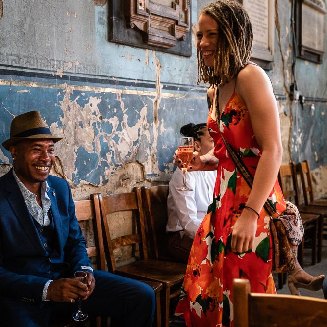 Wedding Guests Enjoying the Drinks Reception at The Asylum Wedding Venue