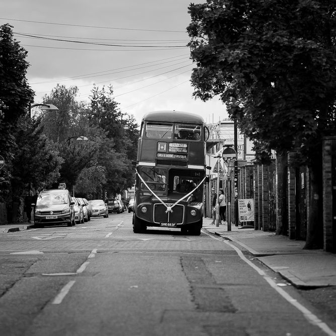 London Route Master Bus Wedding Transport