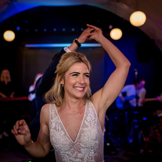 First Dance with Bride in Flora Mila Wedding Dress Being Twirled