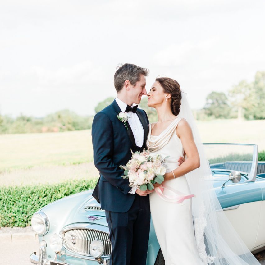 Groom in black tuxedo for black tie wedding